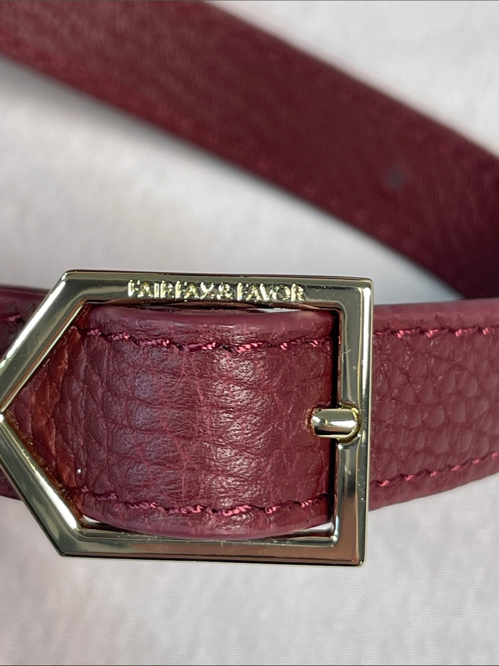 Fairfax & Favor Mini Windsor Ruby Suede Leather Handbag - Picture 11 of 13
